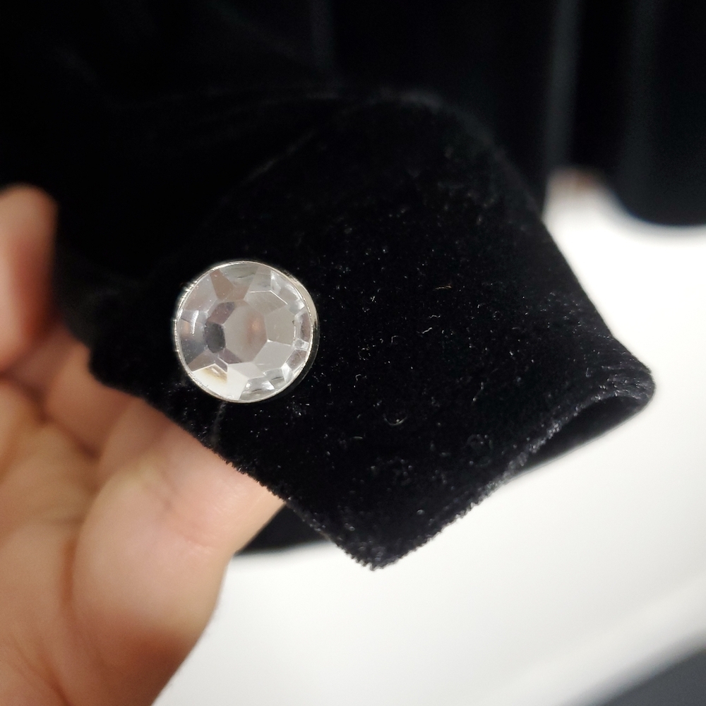 Vintage Quacker factory Velvet Shirt Sz XL Minimalist Velour Dark Academia Goth - Picture 9 of 11